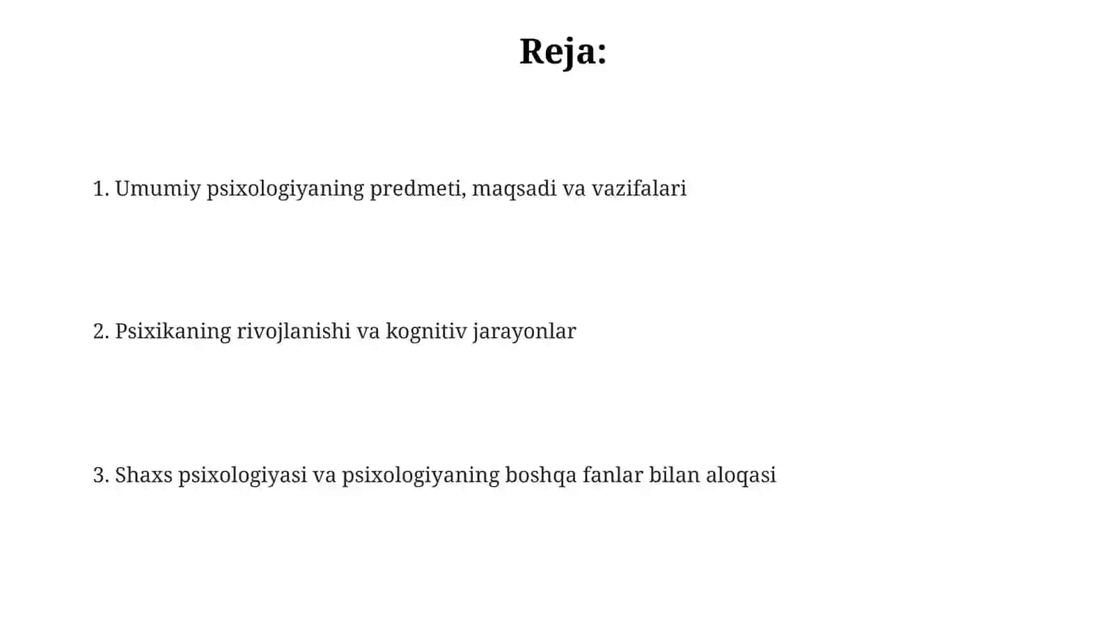 Umumiypsihologiyafaniningpredmetimaqsadivavazifalari 2