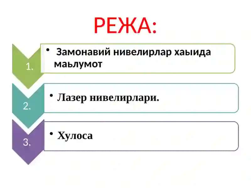 Замонавий ва лазер нивелирлари 2