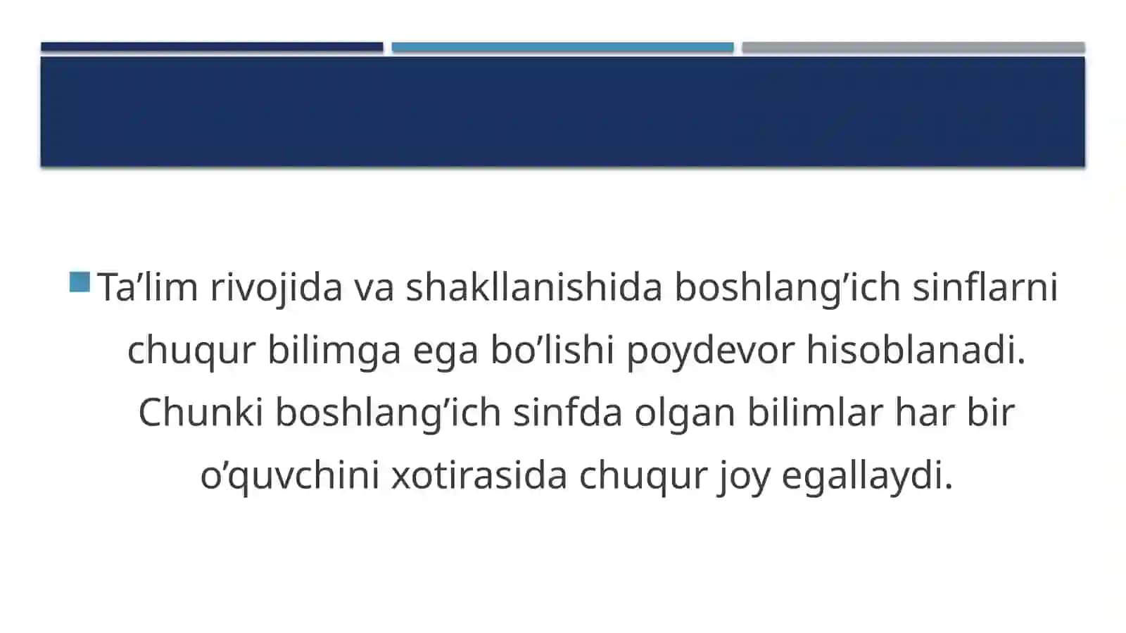 Boshlang'ich sinflar dasturiy belgilangan 2