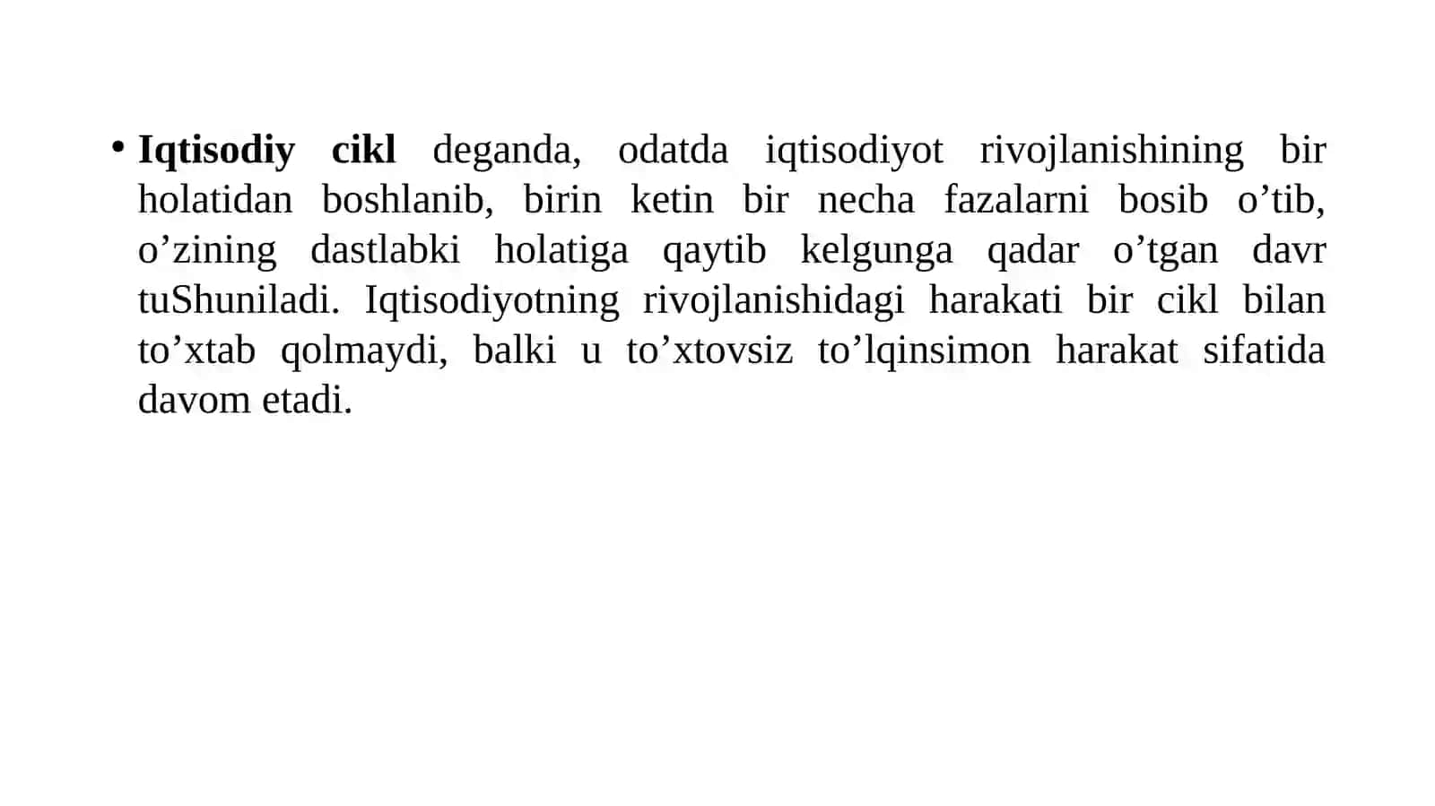 Iqtisodiyotning siklligi va makroiqtisodiy beqarorlik 2
