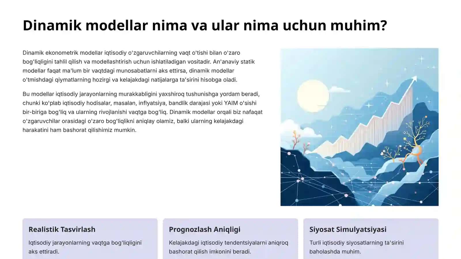Dinamik ekonometrik modellardan foydalanish 2