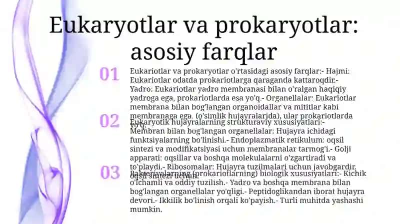 Eukariotlarning Sodda Jonivor, ZamburugʻLar Biologik Xususiyatlari Strukturasi, Ularning Prokariotlardan Farqi 2