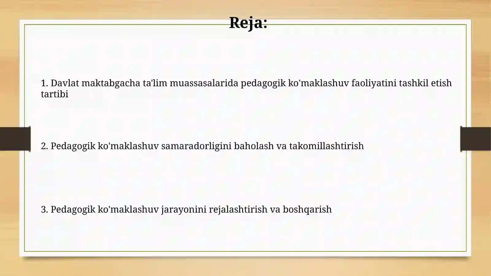Davlat maktabgacha ta’lim tashkilotlarida “Pedagogik-kouching” faoliyatini tashkil etish tartibi 2