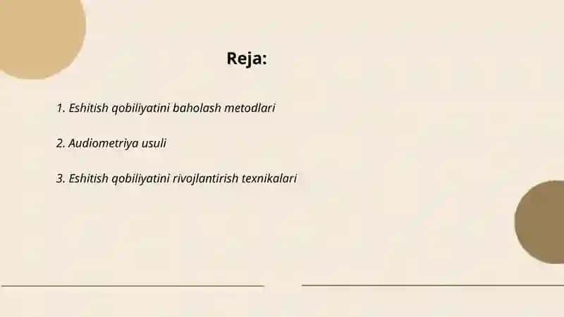 Eshitish qobiliyatini oʻrganish metodlari 2