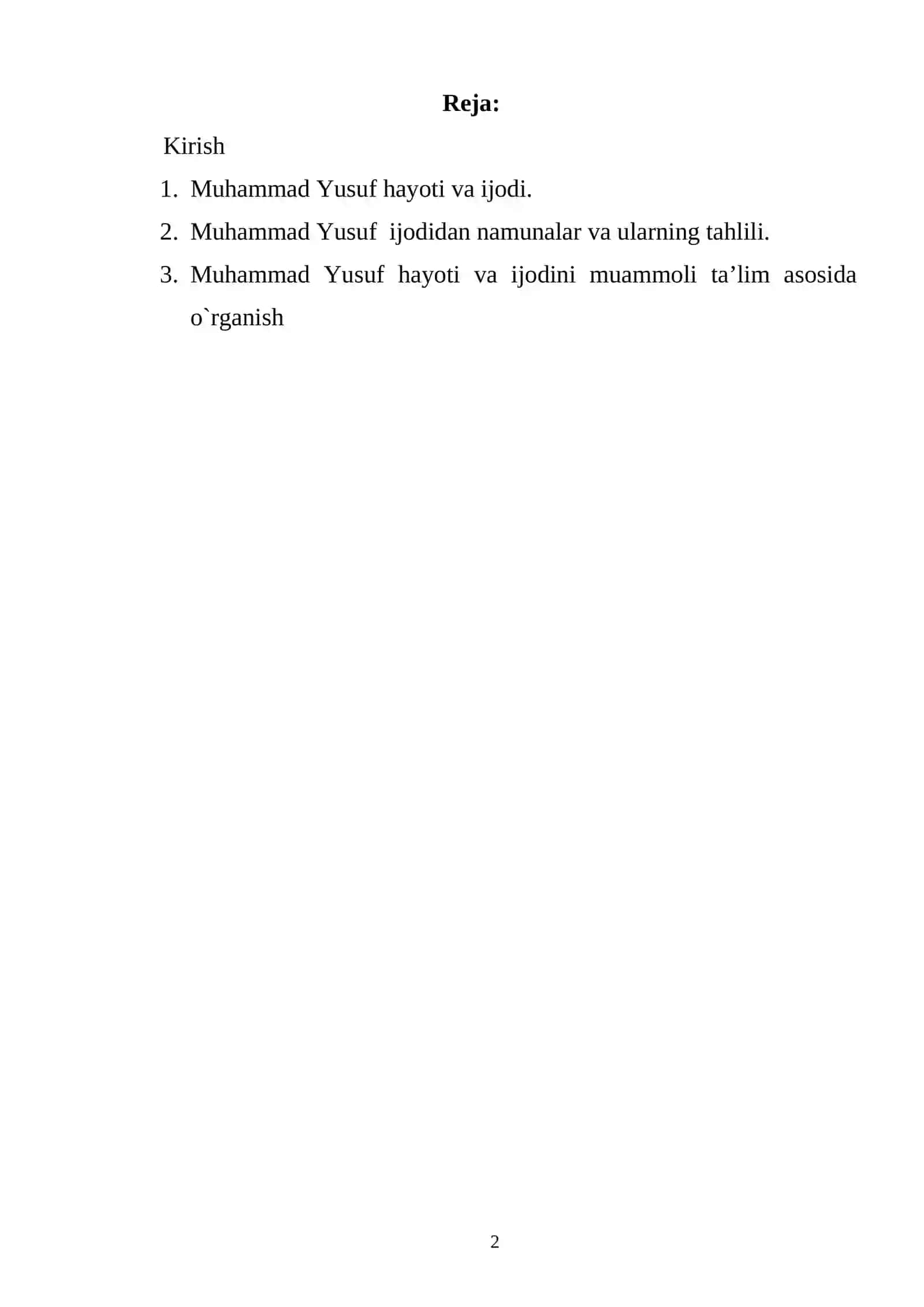 Muhammad Yusuf hayoti va ijodini muammoli ta’lim asosida o`rganish 2