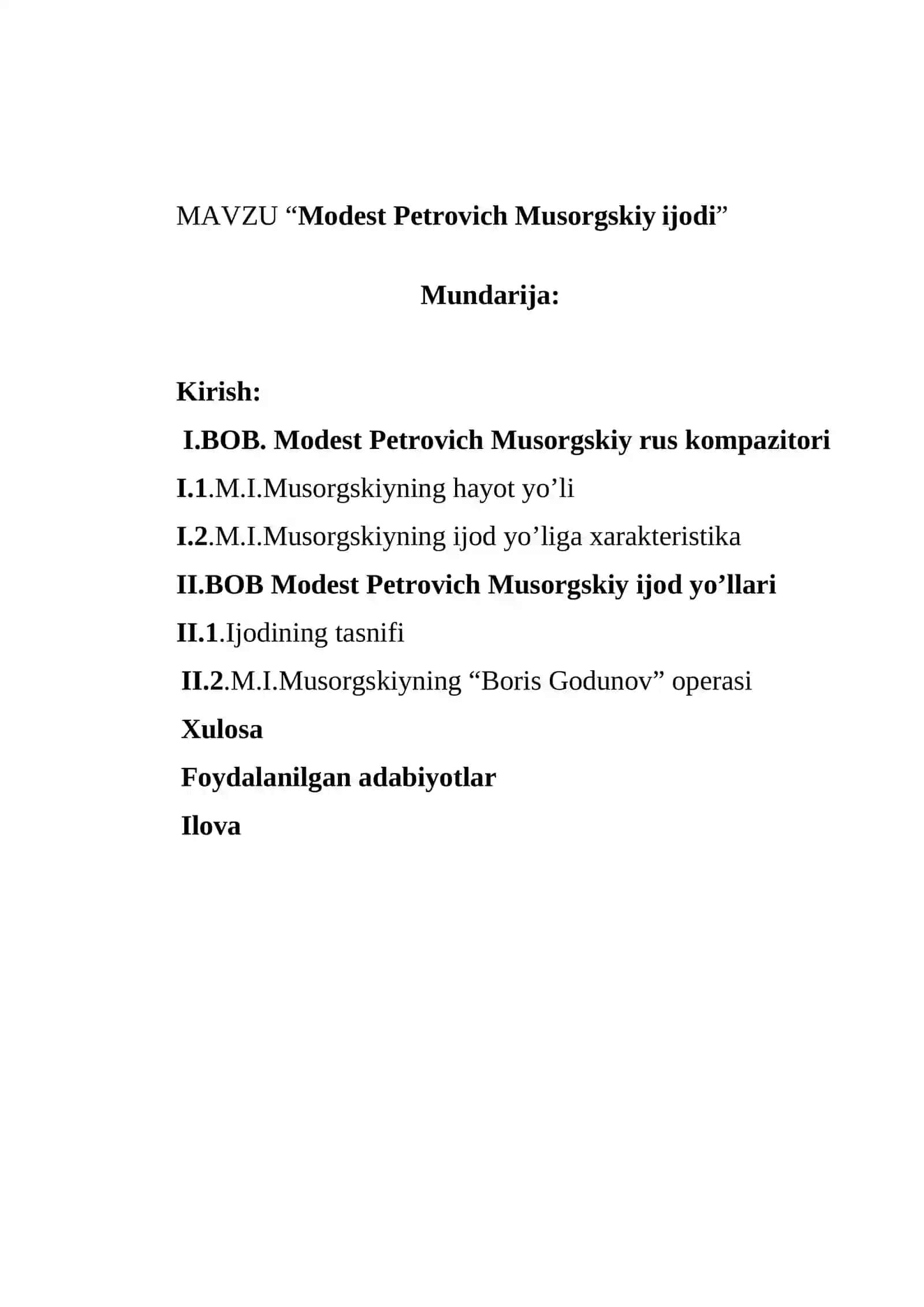 M.I. MUSORGSKIYNING IJODI 2