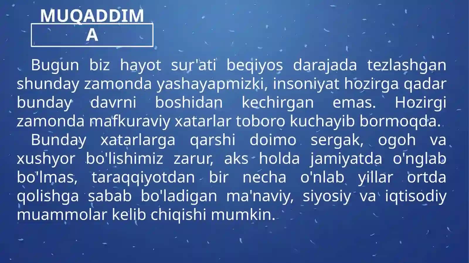 HUSHYORLIK VA OGOHLIK 2