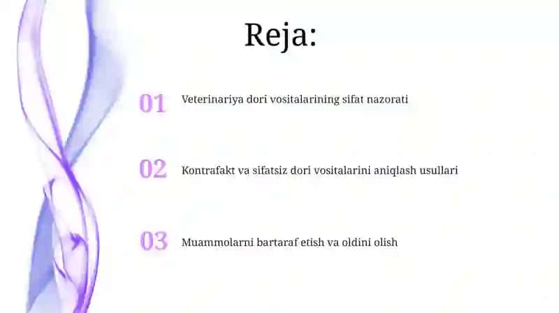 Veterinariya dori vositalarining sifat nazorati 2