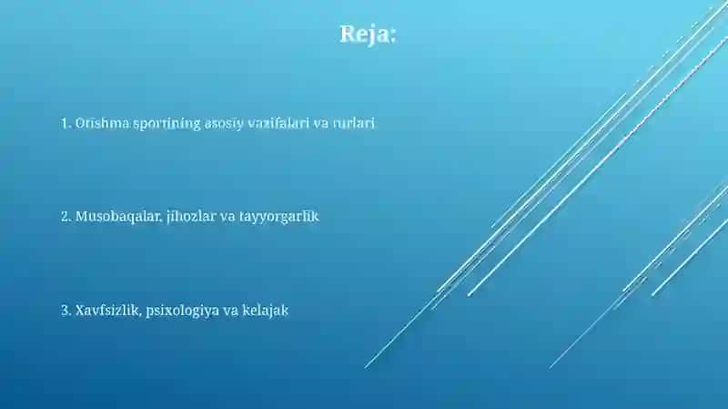 O'q otish sportining umumiy vazifalari va holatlari 2