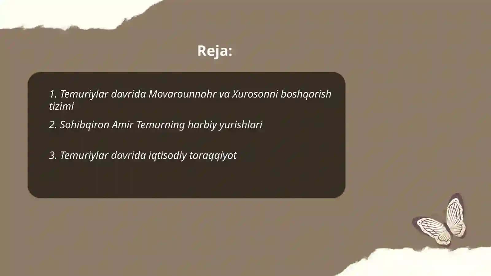 Temuriylar davrida Movarounnahr va Xurosonni boshqarish tizimi 2
