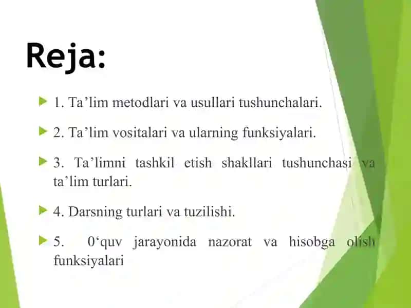 O'qitishi usullari va metodlari 2