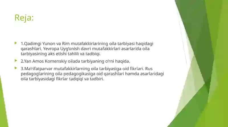 Chet elda oila pedagogikasi fanining rivojlanish tarixi 2