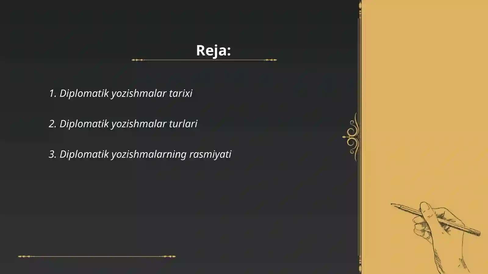Diplomatik yozishmalar va ularning til xususiyatlari 2
