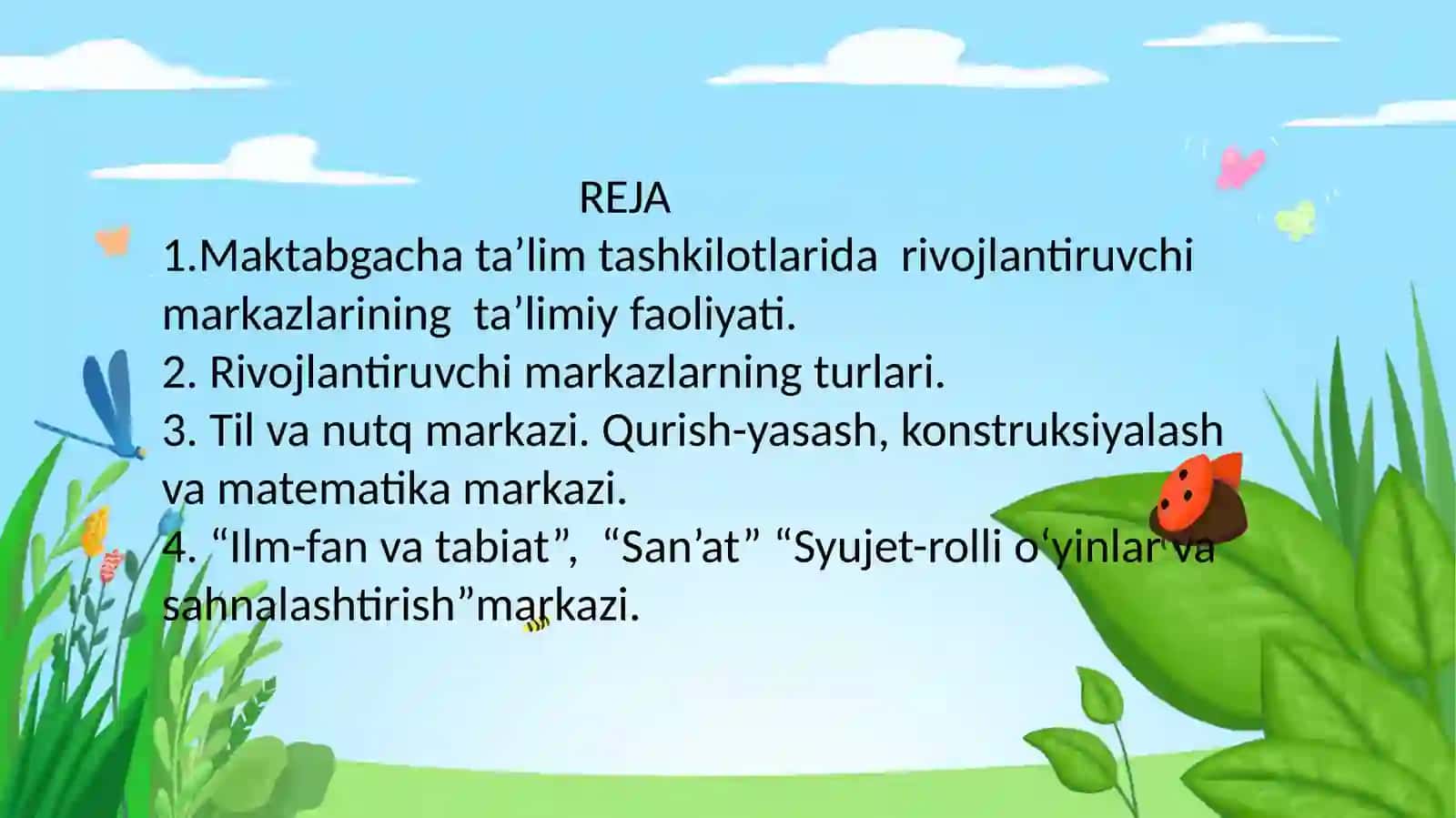Kattaguruh rivojlanish markazlarida ta’limiy faoliyatlarni tashkil etish 2