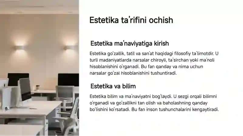 Falsafa fanidan estetika mavzusi 2