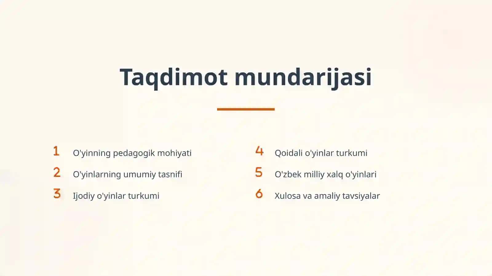 Bolalar o'yinlarining turkumlari 2