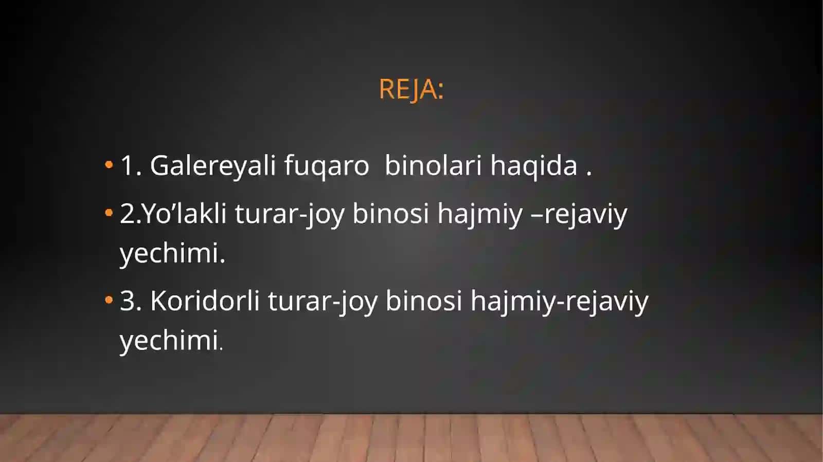 yo’lakli  fuqaro binolarini loyihalash 2