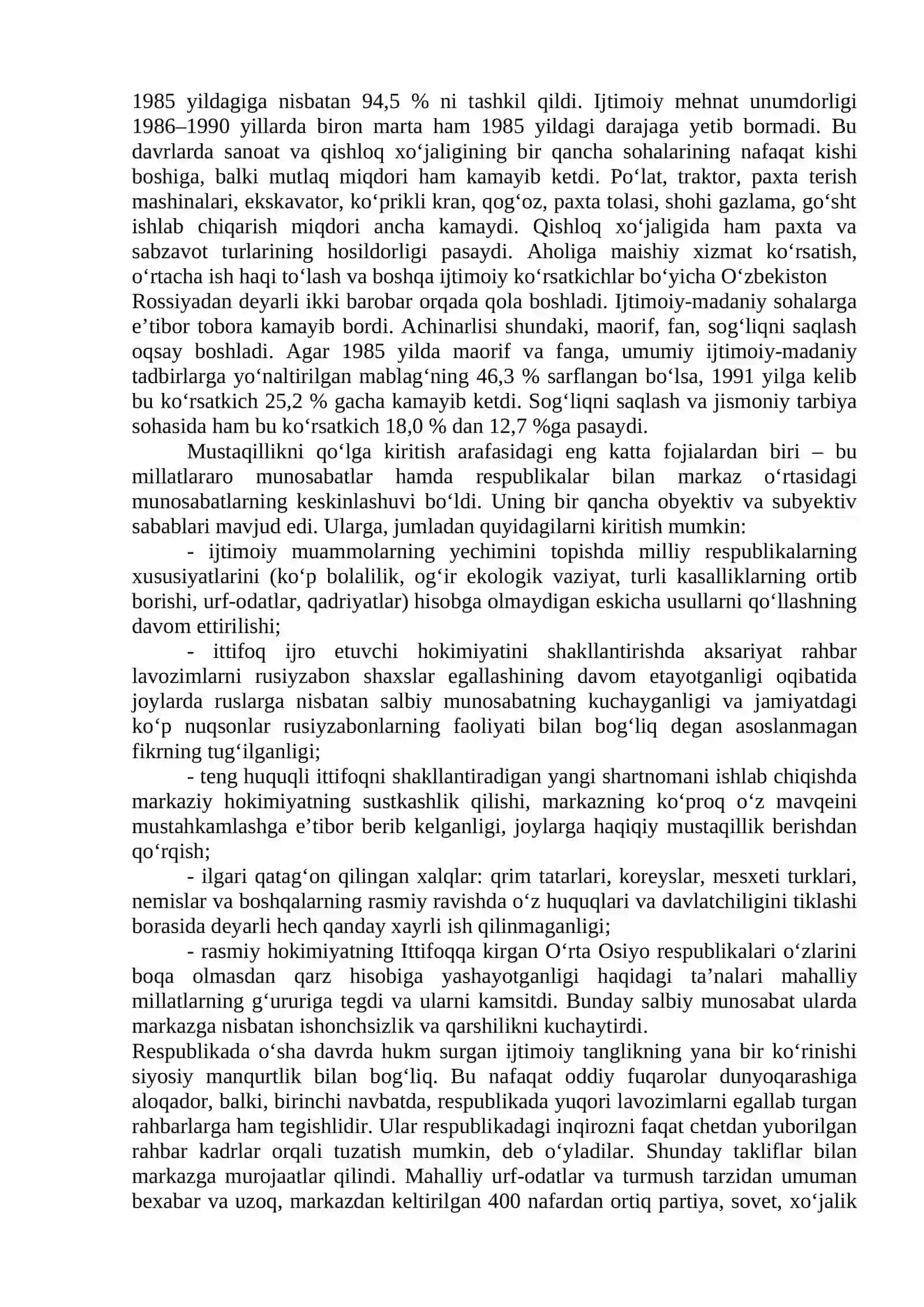 MUSTAQIL O‘ZBEKISTON RESPUBLIKASINING TASHKIL TOPISHI VA UNING TARIXIY AHAMIYATI 2