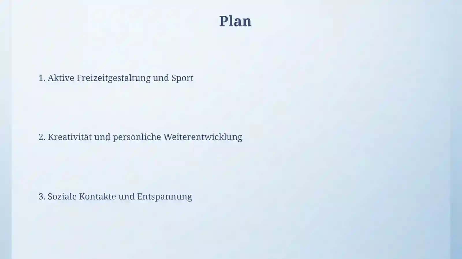Aktive Freizeitgestaltung und Sport 2