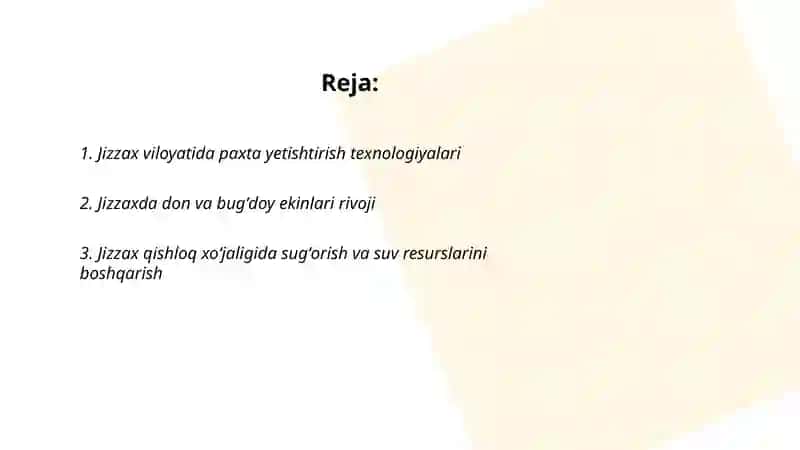 Paxta yetishtirish texnologiyalari 2