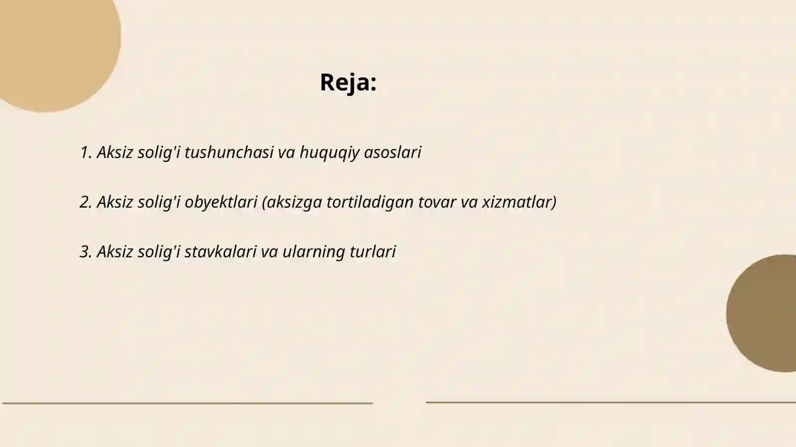 Aksiz solig’i 2