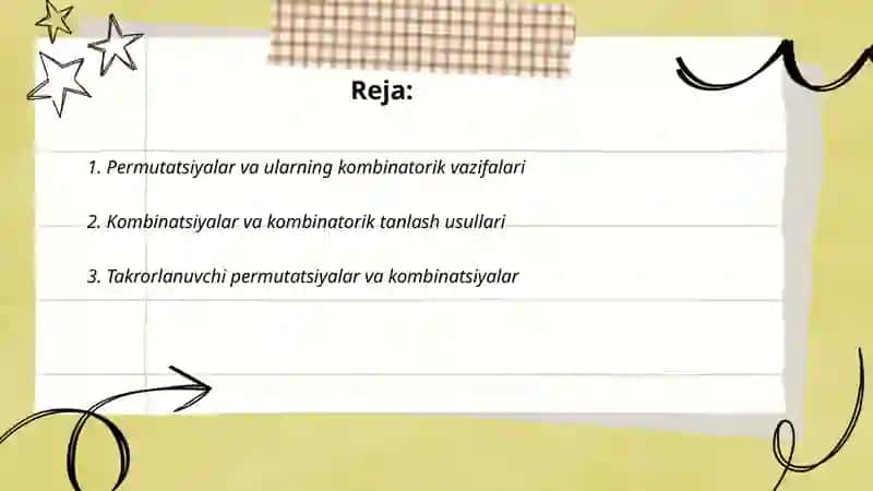Qiziqarli kombinatorika. Ehtimollar nazariyasi elementlari 2