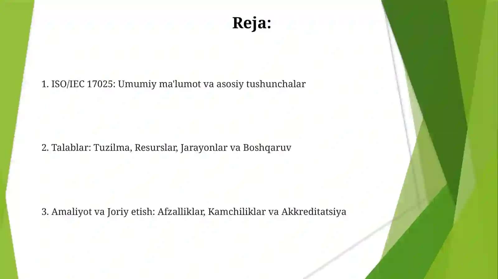 ISO/IEC 17025 Xalqaro standarti 2