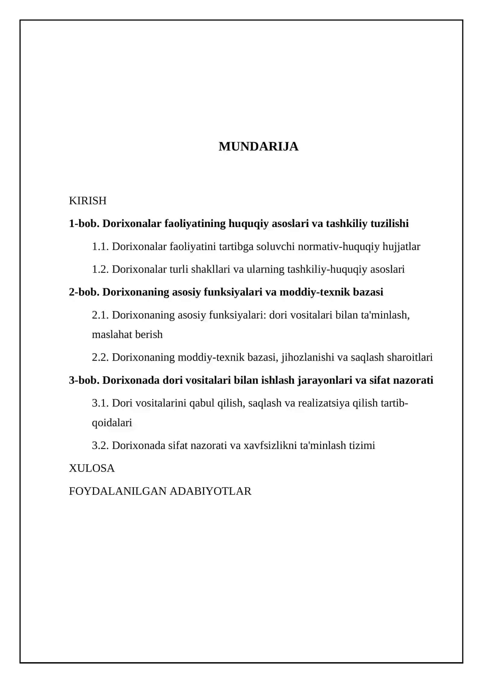 Dorixonalarning tuzilishi va uning vazifalari 2