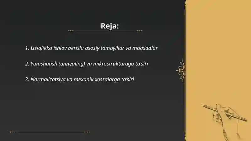 Issiqlikka ishlov berish turlari va ularning materiallarga taʼsiri 2