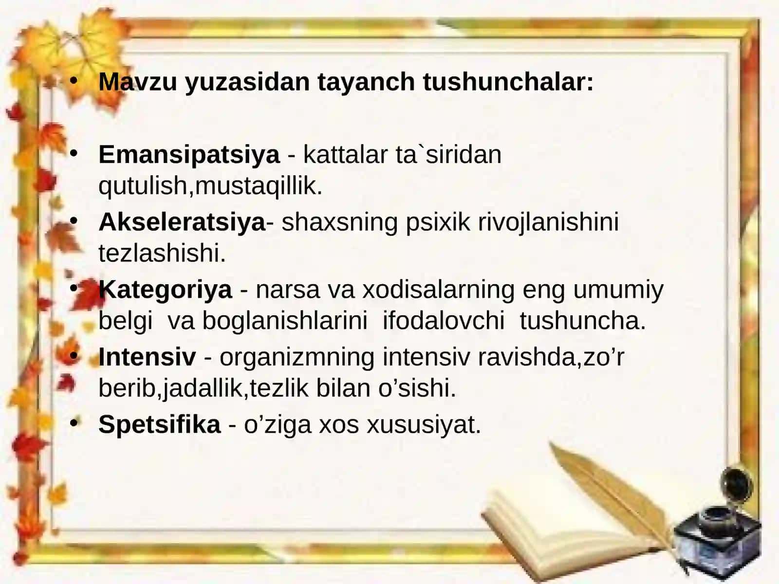 O‘SMIRLIKvaILK O`SPIRINLIK DAVRI PSIXOLOGIYASI 2