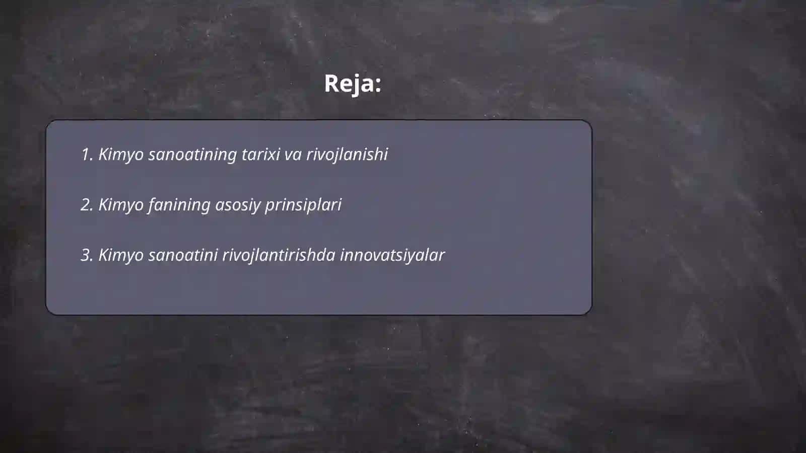 Kimyo fanining sanoat va xalq xoʻjaligi rivojidagi ahamiyati 2