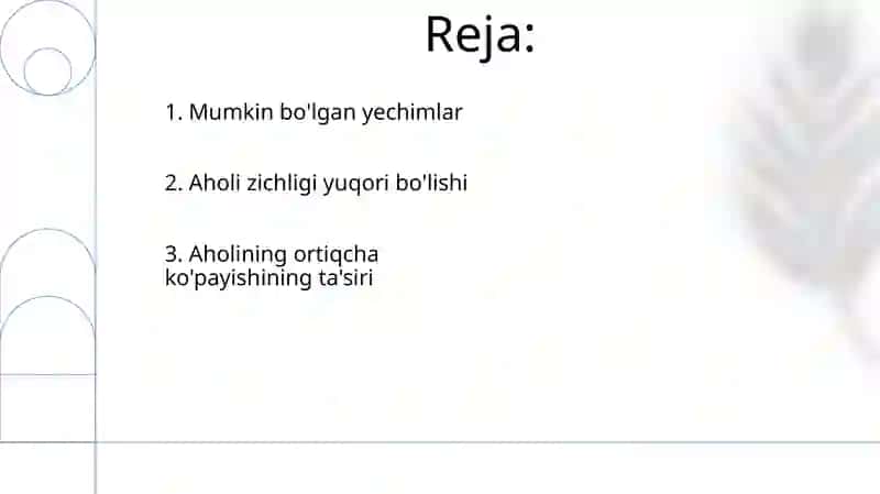 Reja: Oziq-ovqat xavfsizligi muammolari 2