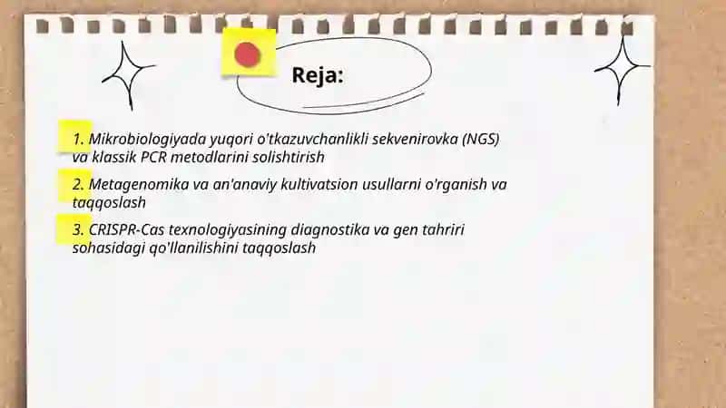 Mikrabiologiyada zamonaviy texnalogiyalarni o'rganish va taqqoslash 2