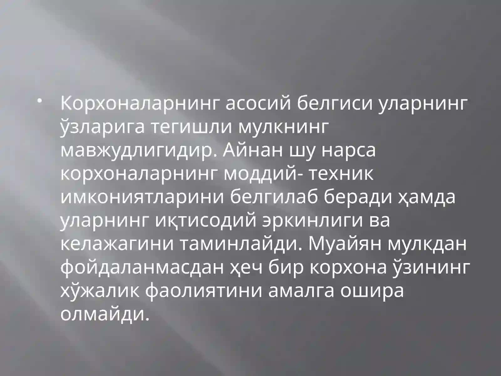 Korxonaning asosiy fondlari va ishlab chiqarish quvvati 2