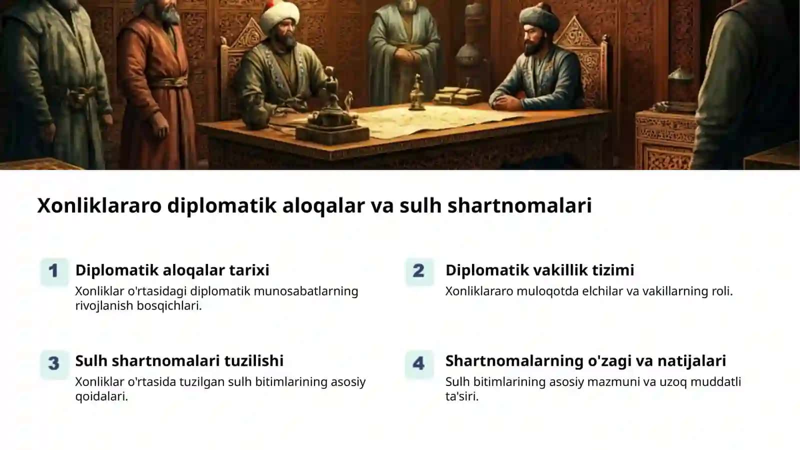 Xonliklararo diplomatik aloqalar va sulh shartnomalari 2