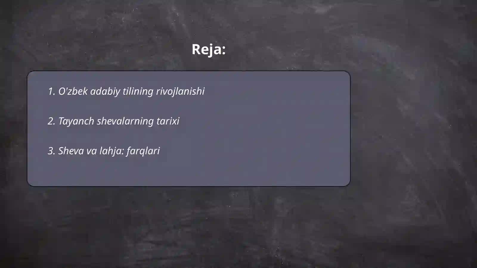 O'zbek adabiy tilining tayanch shevalari.Shevalar lug'ati.Dialektal leksikalogiya 2