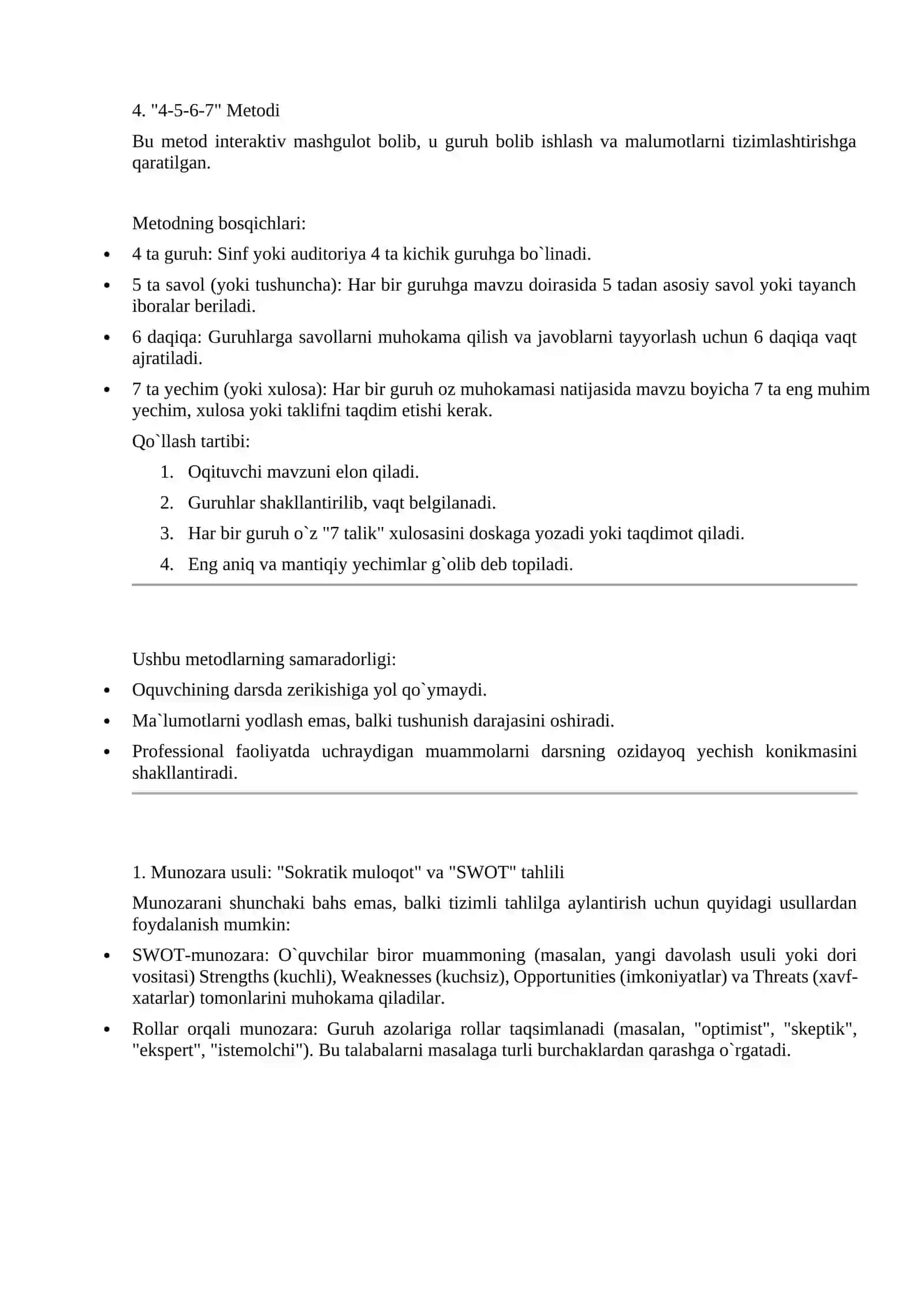 Munozara usuli (Discussion Method) 2