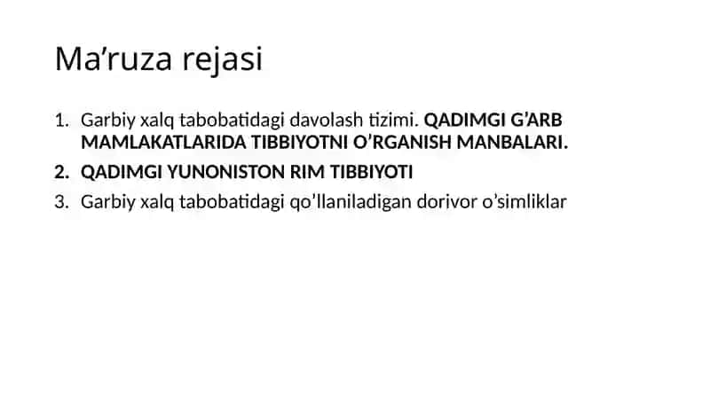 Garbiy xalq tabobatidagi davolash tizimi 2