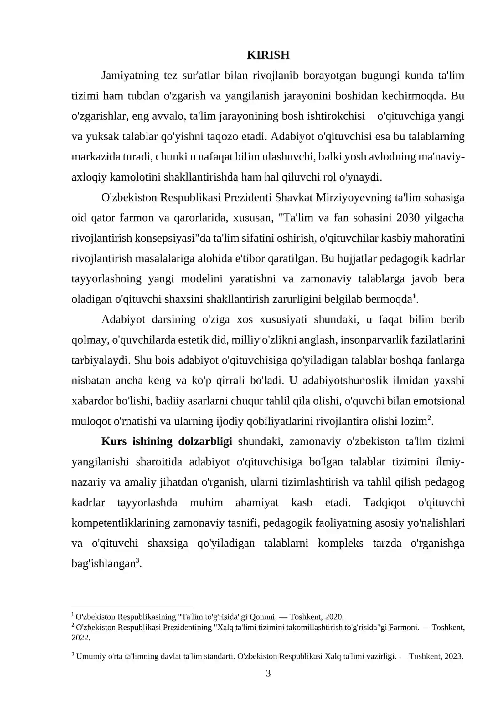 Zamonaviy adabiyot o'qituvchisiga qo‘yiladigan umumkasbiy hamda xususiy talablar 2