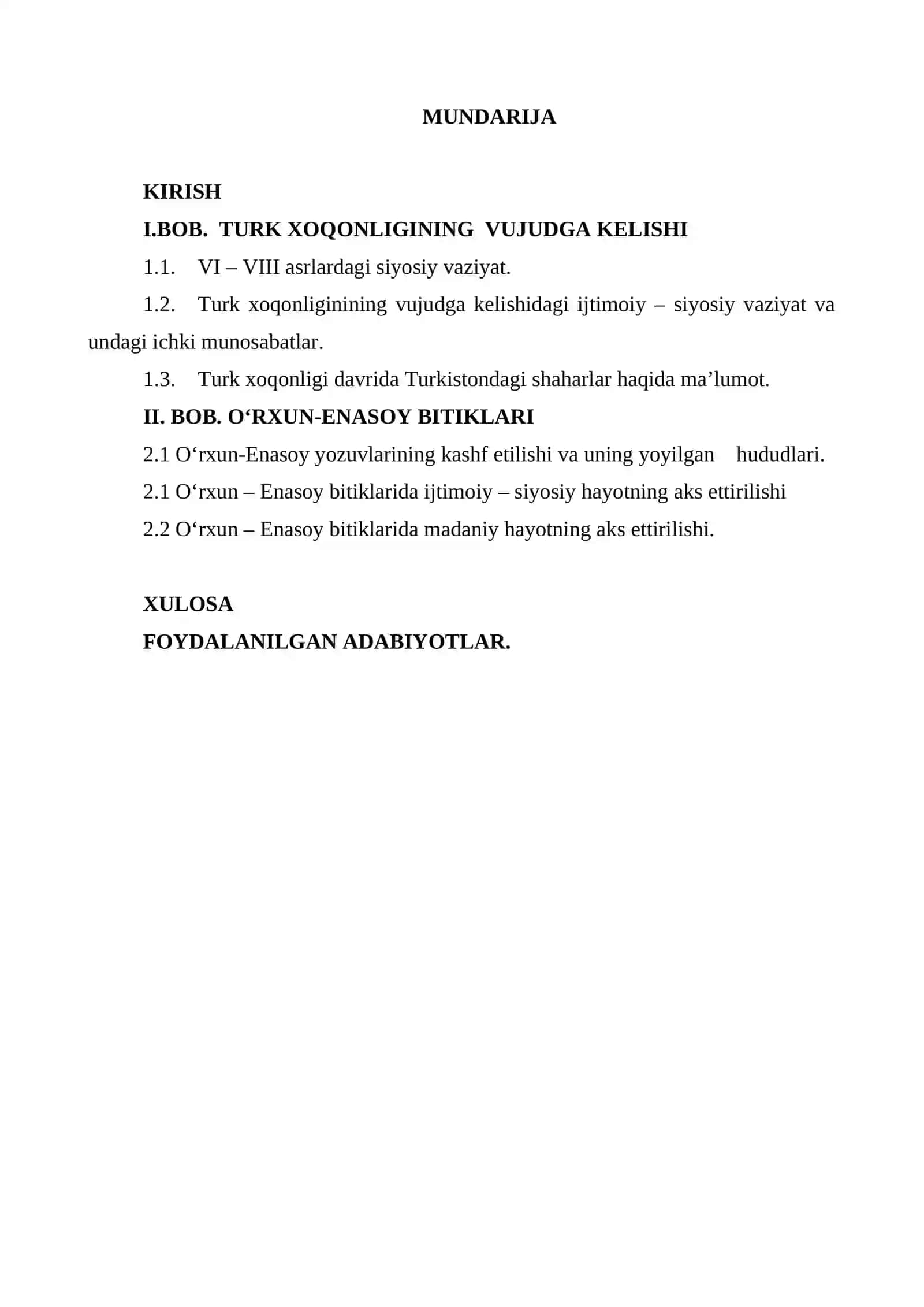 Turk xoqonligi tarixi va uning ma’muriy tuzulishi 2