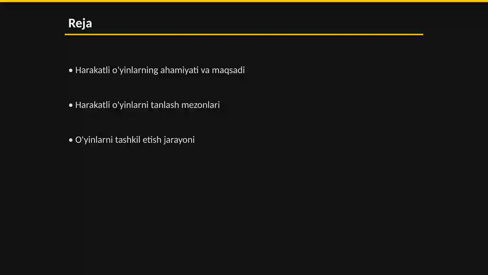 Harakatli o'yinlarni tashkil etish va o'tkazish metodikasi 2