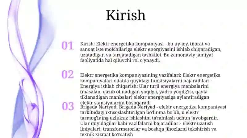 Elektr Energiya Korxonasi 2