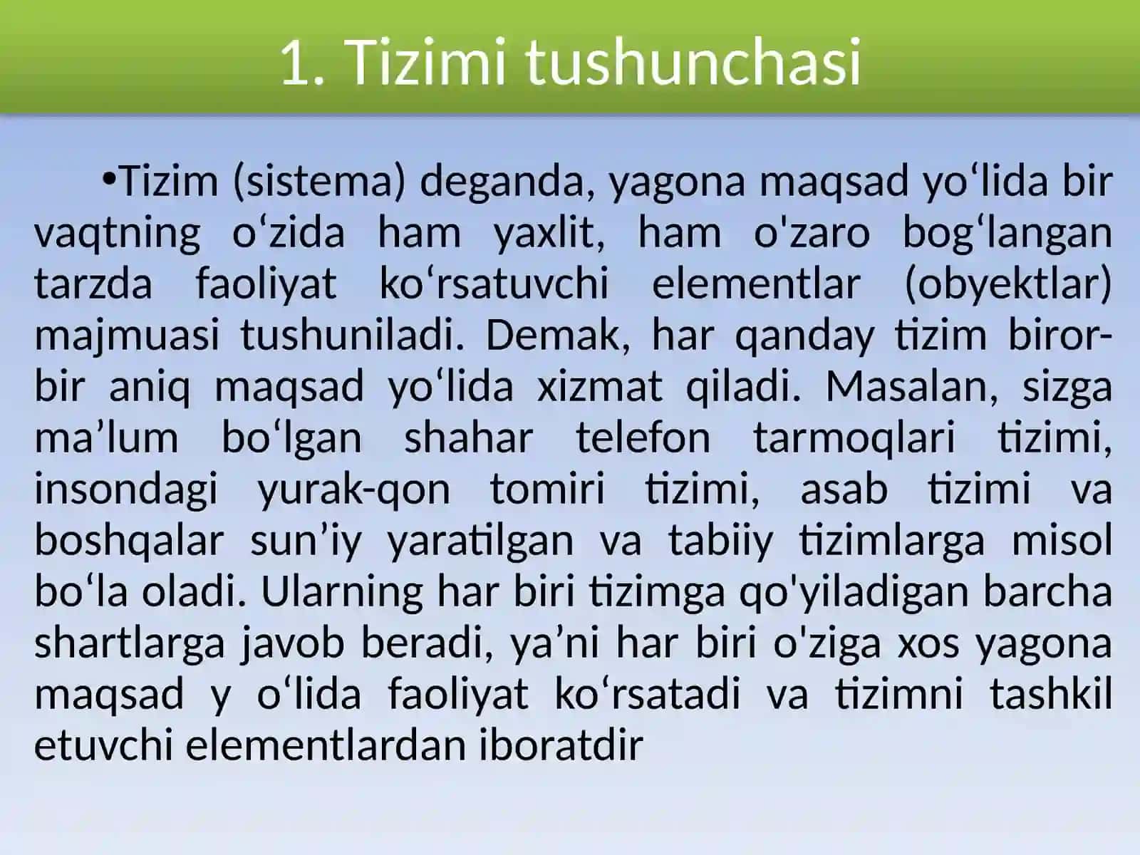 Axborottizimlari, ularning turlari va tasniflanishi 2
