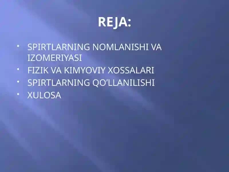 SPIRTLARNING NOMLANISHI VA IZOMERIYASI 2