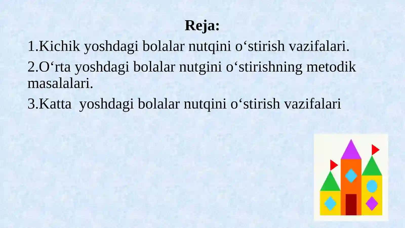 Maktabgacha kichik, o’rta va katta yoshdagi bolalar nutqini о’stirishning metodlari va vositalari 2