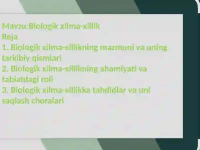 Biologik xilma-xillik 2