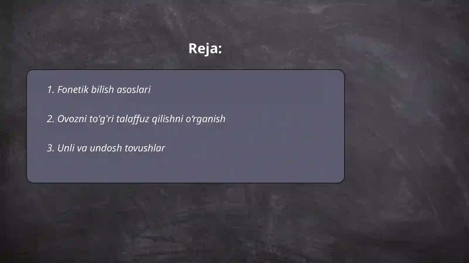 Fonetika mavzulari uchun metodik tavsiyalar 2