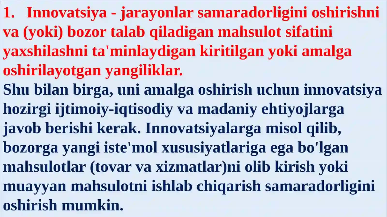 Sanoat korxonalarining innovatsion va investitsion faoliyati 2