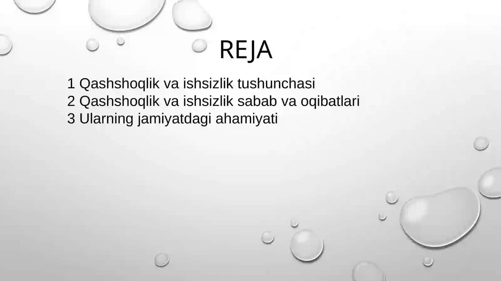Qashshoqlik va ishsizlik  sabab va  oqibatlari 2