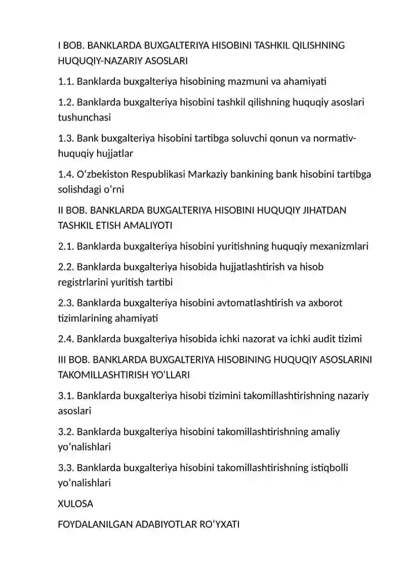 Banklarda Buxgalteriya Hisobini Tashkil Qilishning Huquqiy Asoslari 2